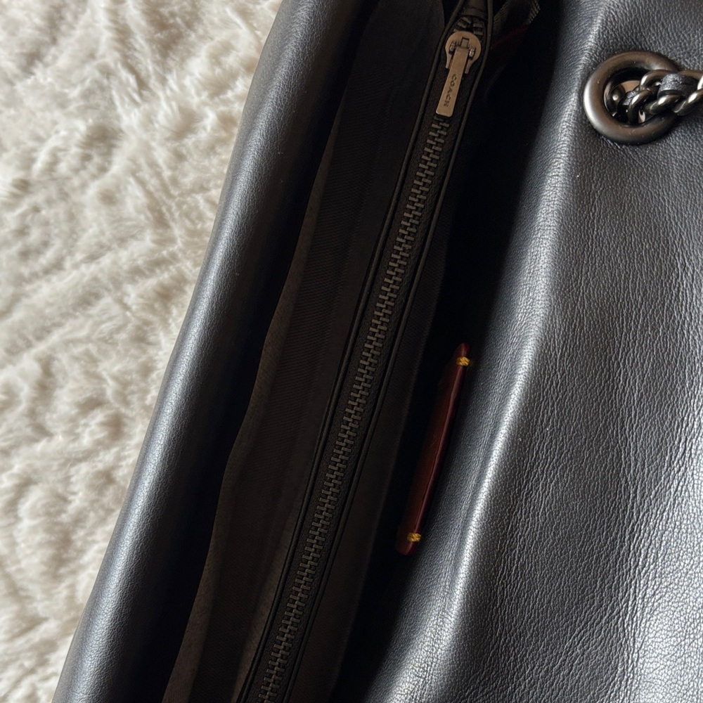 Coach Quilted Tabby 26 Black on Black - Picture 9 of 13